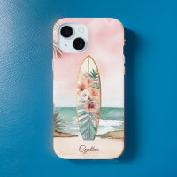 Surfboard Tropische Blume Island Monogram