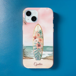 Surfboard Tropische Blume Island Monogram Case-Mate iPhone Hülle