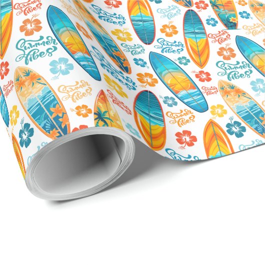 Surfboard Wrapper Geschenkpapier (Rolleneckpunkt)