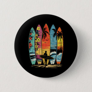 Surfboarder Hawaii-Welle-Surfing-Liebhaber-Strand- Button