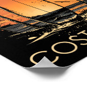 Surfboarder Tamarindo Costa Rica Beach Surfing Sur Poster (Ecke)