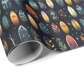 Surfboards auf schwarz geschenkpapier (Rolleneckpunkt)