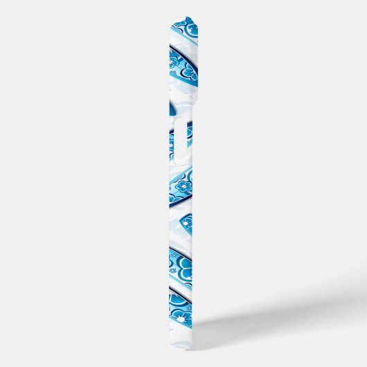 Surfboards Blaues Muster Case-Mate iPhone Hülle (Rückseite / Rechts)