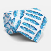 Surfboards Blaues Muster Krawatte (Gerollt)