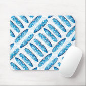 Surfboards Blaues Muster Mousepad (Mit Mouse)