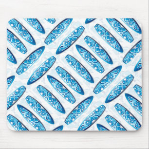Surfboards Blaues Muster Mousepad