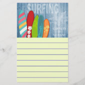 Surfboards Briefpapier (Rückseite)