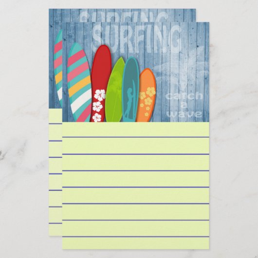 Surfboards Briefpapier (Vorne/Hinten)