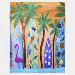 Surfboards home decor  fleecedecke