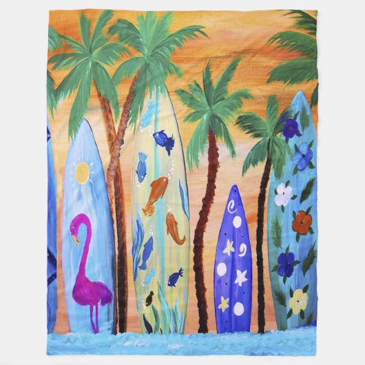 Surfboards home decor fleecedecke (Vorderseite)