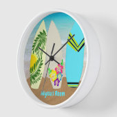 Surfboards in Sand Personalized Uhr (Winkel)