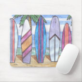 SURFBOARDS-Mauspad Mousepad (Mit Mouse)