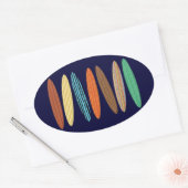 Surfboards Ovaler Aufkleber (Umschlag)