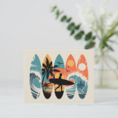 Surfboards Postkarte (Stehend Vorderseite)