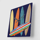 Surfboards Quadratische Wanduhr (Winkel)