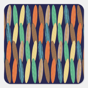 Surfboards Quadratischer Aufkleber