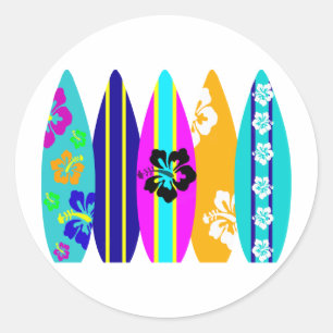 Surfboards Runder Aufkleber