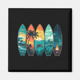 Surfboards Sonnenuntergang Ozean Strand Stimmung S Magnet