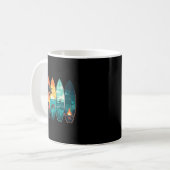 Surfboards Sunset Ocean Beach Vibe Surfer Kaffeetasse (Vorderseite Links)
