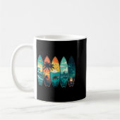 Surfboards Sunset Ocean Beach Vibe Surfer Kaffeetasse (Links)