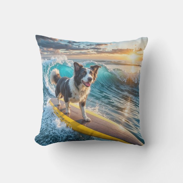 Surfborder Collie Kissen (Vorderseite)