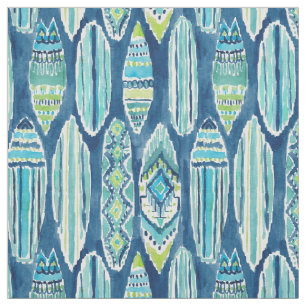 SURFBORTS Aquarell Tiki Surfbrett-Muster Stoff