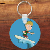 Surfboy Cartoon Schlüsselanhänger (Vorderseite)