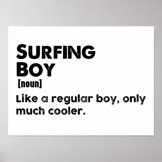 Surfboy Definition Funny Surf Sport Surfer Poster (Vorne)