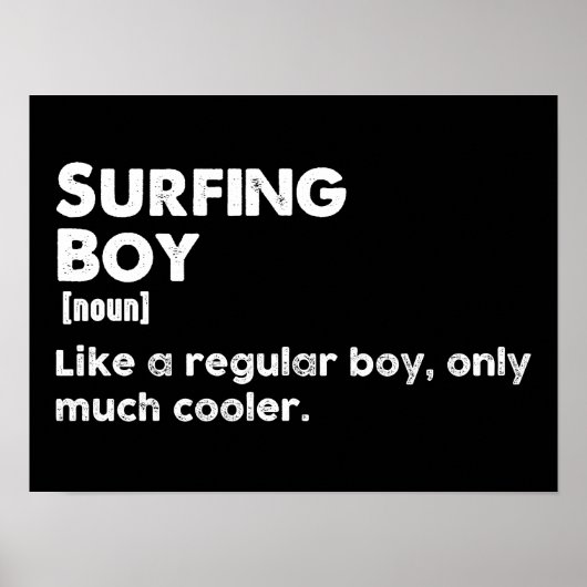 Surfboy Funny Definition Surfer Poster (Vorne)