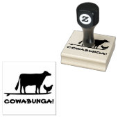 Surfbrei Kuh und Huhn Cowabunga Funny Gummistempel (Stempel)