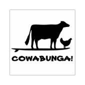 Surfbrei Kuh und Huhn Cowabunga Funny Gummistempel (Prägung)