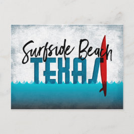 Surfbrett am Strand Postcard Texas Surfboard Postkarte