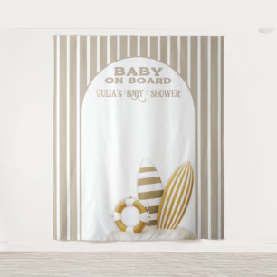 Surfbrett-Baby-Party Geschlechtsneutral Wandteppich