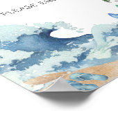 Surfbrett Beach Baby Dusche Nahrung Poster (Ecke)