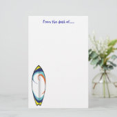 Surfbrett-Briefpapier Briefpapier (Stehend Vorderseite)