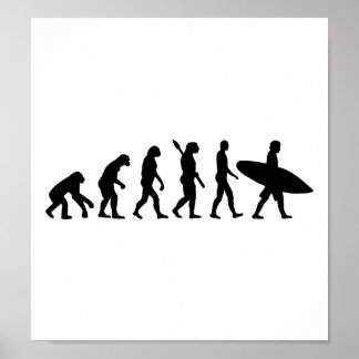 Surfbrett für Evolutionen Poster