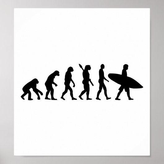Surfbrett für Evolutionen Poster (Vorne)