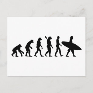 Surfbrett für Evolutionen Postkarte