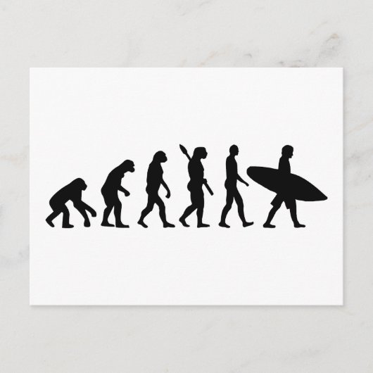 Surfbrett für Evolutionen Postkarte (Vorderseite)
