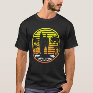 Surfbrett für Sunset Palm Tree T-Shirt