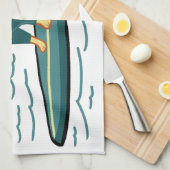 Surfbrett Geschirrtuch (Viertel Falte)