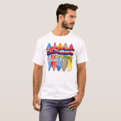 Surfbrett-Hawaii-Flagge T-Shirt (Vorne ganz)