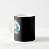 Surfbrett Hawaii Wave Surfbrett Lover Be Kaffeetasse (Vorderseite Links)