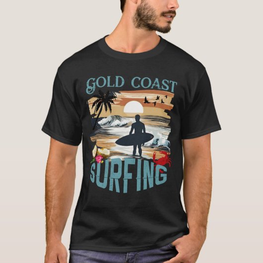 Surfbrett im Retro-Design Wave Beach Surfer Surfbo T-Shirt (Vorderseite)