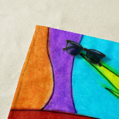 Surfbrett im Sand Strandtuch (Beispiel)