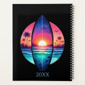 Surfbrett im Sonnenuntergang Planer (Rückseite)