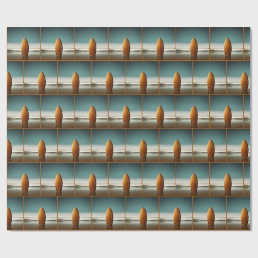 Surfbrett im Strand Sand Geschenkpapier (Flach)