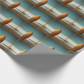 Surfbrett im Strand Sand Geschenkpapier (Ecke)