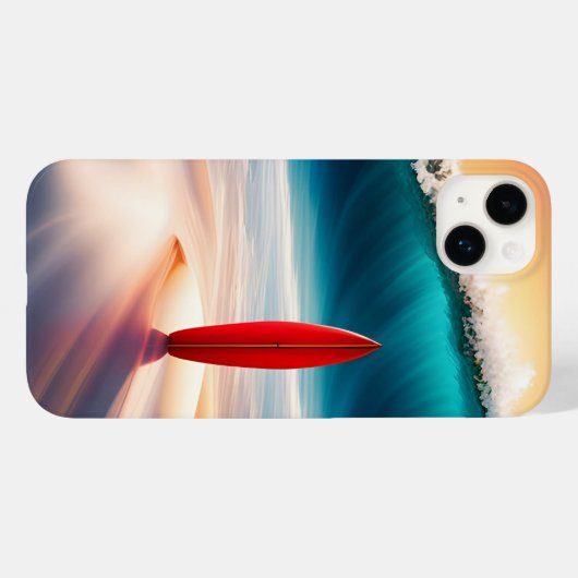 Surfbrett in Sand Case-Mate iPhone Hülle (Rückseite (Horizontal))