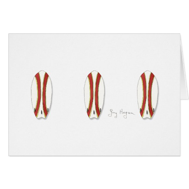 Surfbrett-Karten (Vorderseite (Horizontal))